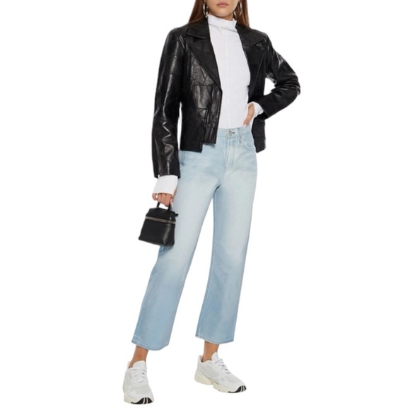 Rag & Bone Maya High Rise Ankle Straight Jeans in Raven Foil - Picture 6 of 7